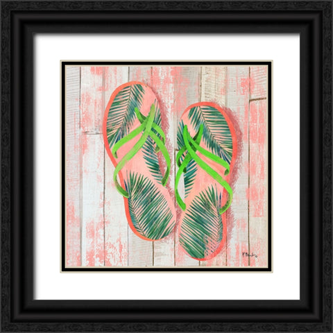 Pompano Sandals III Black Ornate Wood Framed Art Print with Double Matting by Brent, Paul