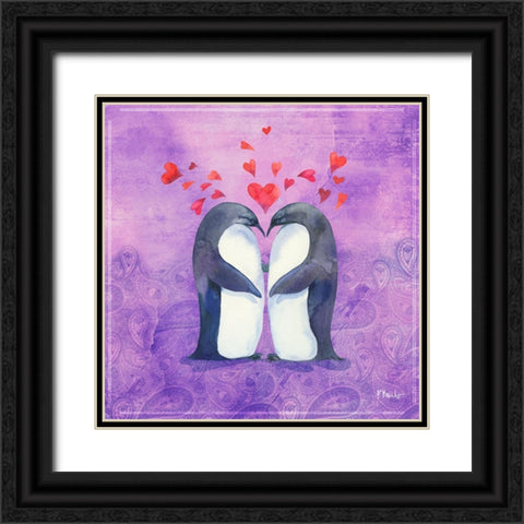 Love Birds II Black Ornate Wood Framed Art Print with Double Matting by Brent, Paul