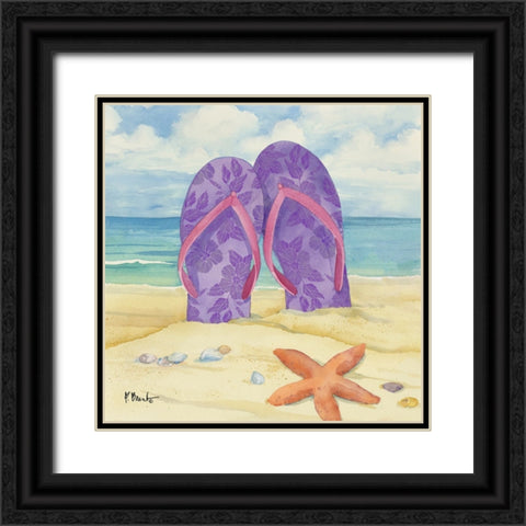 Toes in the Sand I Black Ornate Wood Framed Art Print with Double Matting by Brent, Paul