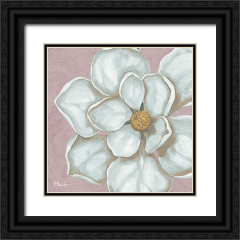 Floral Bloom V - Pink Black Ornate Wood Framed Art Print with Double Matting by Brent, Paul