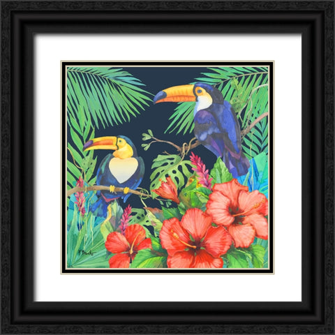 Tropical Fresh II - Midnight Black Ornate Wood Framed Art Print with Double Matting by Brent, Paul