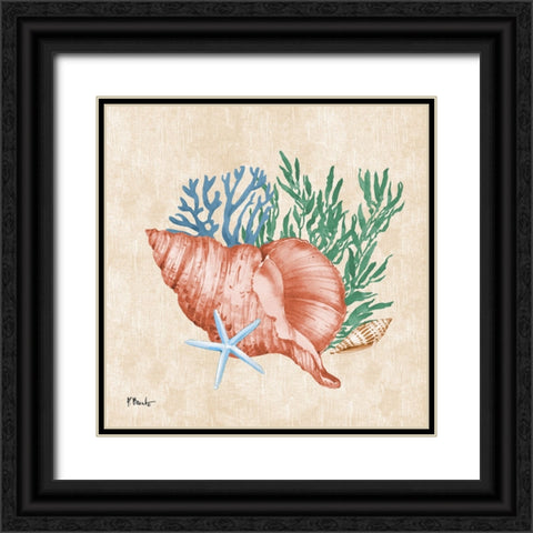 Woven Sea I Black Ornate Wood Framed Art Print with Double Matting by Brent, Paul