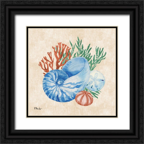 Woven Sea III Black Ornate Wood Framed Art Print with Double Matting by Brent, Paul