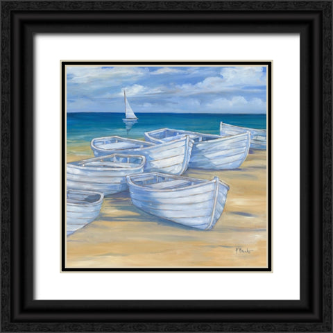 Blanco Beach Square VI Black Ornate Wood Framed Art Print with Double Matting by Brent, Paul