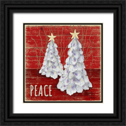 Oyster Tree - Red Black Ornate Wood Framed Art Print with Double Matting by Brent, Paul