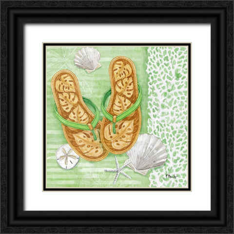 Key Largo Sandals IV Black Ornate Wood Framed Art Print with Double Matting by Brent, Paul
