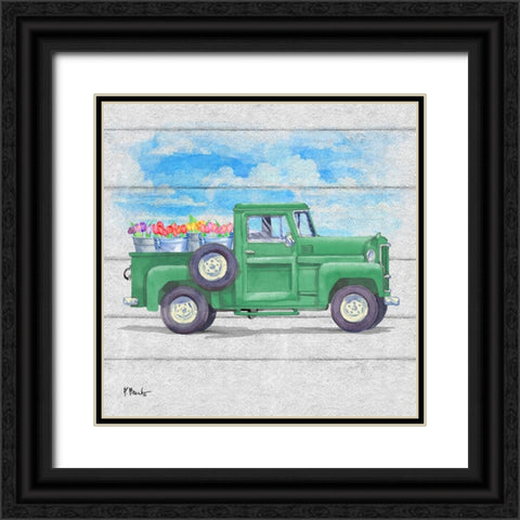 Flower Truck I Black Ornate Wood Framed Art Print with Double Matting by Brent, Paul