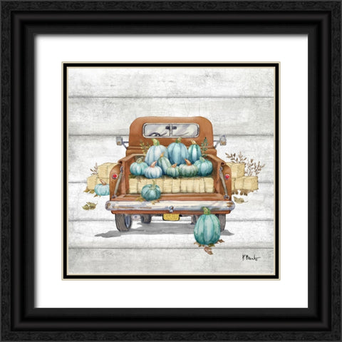 Heirloom Harvest V - Hay Bales Black Ornate Wood Framed Art Print with Double Matting by Brent, Paul