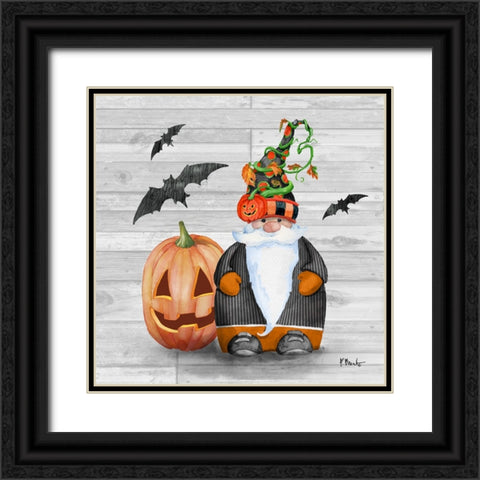 Halloween Gnome IV Black Ornate Wood Framed Art Print with Double Matting by Brent, Paul