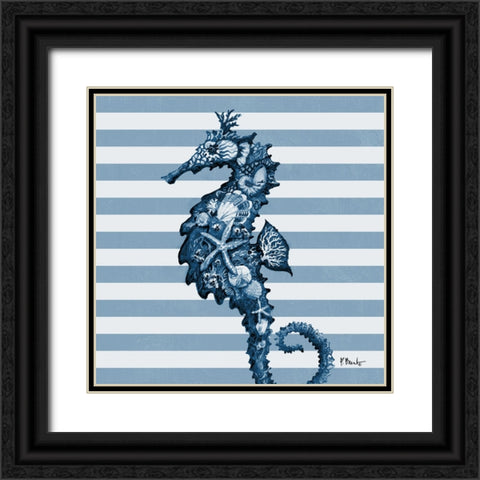 Nassau Sealife II - Stripes Black Ornate Wood Framed Art Print with Double Matting by Brent, Paul