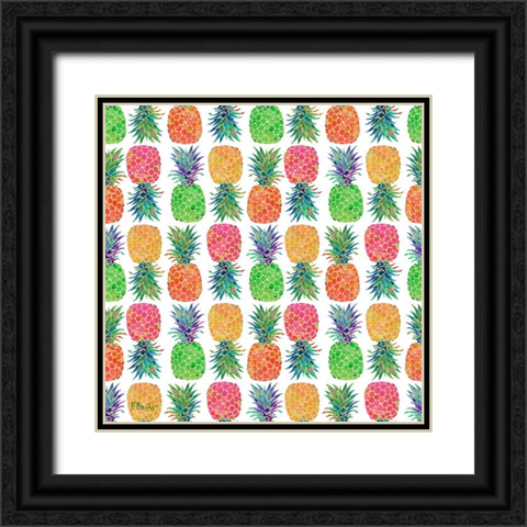 Tahiti PineappleÂ  Black Ornate Wood Framed Art Print with Double Matting by Brent, Paul