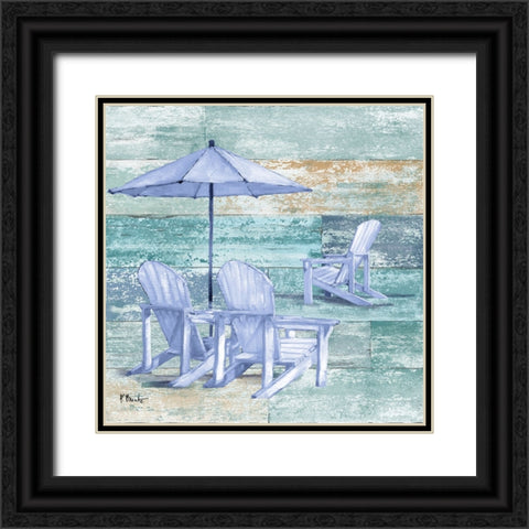 Coastal Lounge I Black Ornate Wood Framed Art Print with Double Matting by Brent, Paul