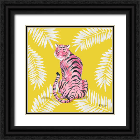 Serengeti Tiger II - Palms Black Ornate Wood Framed Art Print with Double Matting by Brent, Paul
