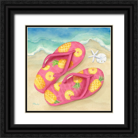 Fruity Flip Flops I Black Ornate Wood Framed Art Print with Double Matting by Brent, Paul