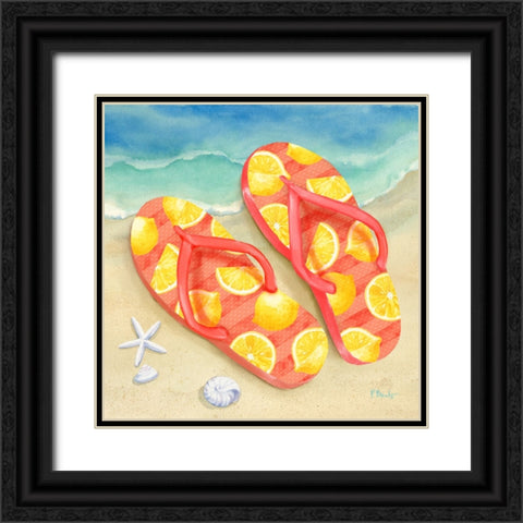 Fruity Flip Flops IV Black Ornate Wood Framed Art Print with Double Matting by Brent, Paul