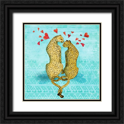 Love Cats II Black Ornate Wood Framed Art Print with Double Matting by Brent, Paul
