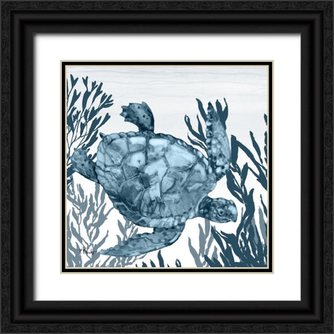 Tonga Sealife I - Indigo Black Ornate Wood Framed Art Print with Double Matting by Brent, Paul