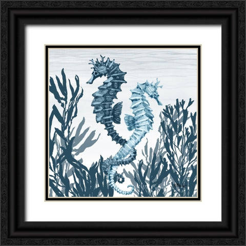 Tonga Sealife IV - Indigo Black Ornate Wood Framed Art Print with Double Matting by Brent, Paul