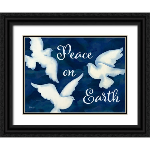 Cyano Dove Horizontal Black Ornate Wood Framed Art Print with Double Matting by Brent, Paul