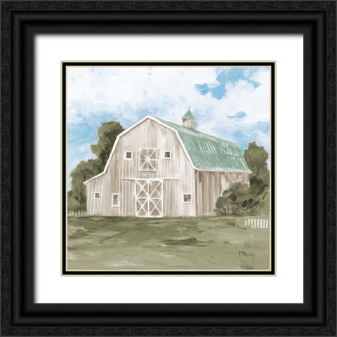 Patina Barn IV Black Ornate Wood Framed Art Print with Double Matting by Brent, Paul