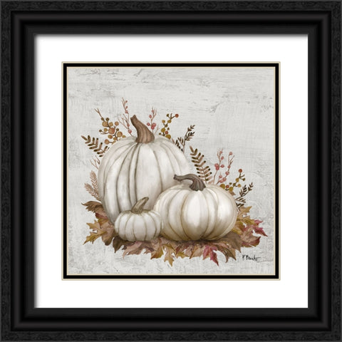 Caramel Pumpkins II Black Ornate Wood Framed Art Print with Double Matting by Brent, Paul