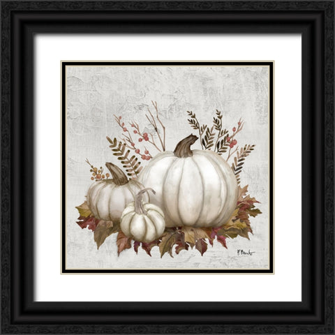 Caramel Pumpkins IV Black Ornate Wood Framed Art Print with Double Matting by Brent, Paul