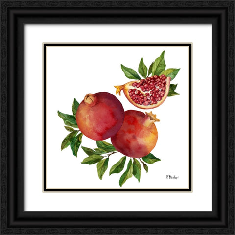 Pomegranate Bunch II Black Ornate Wood Framed Art Print with Double Matting by Brent, Paul
