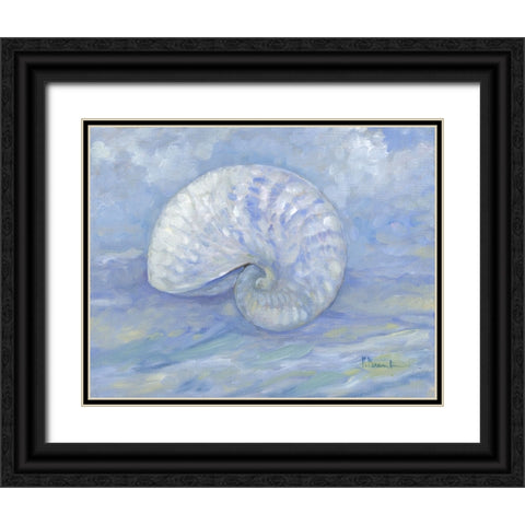 Impressions of Shells III - Nautilus Black Ornate Wood Framed Art Print with Double Matting by Brent, Paul