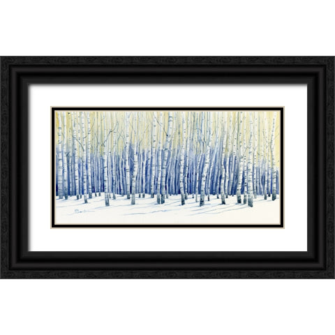 White Forest Black Ornate Wood Framed Art Print with Double Matting by Brent, Paul
