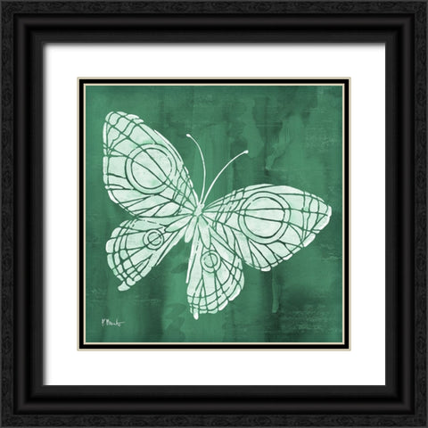 Garden Flight I - Emerald Black Ornate Wood Framed Art Print with Double Matting by Brent, Paul