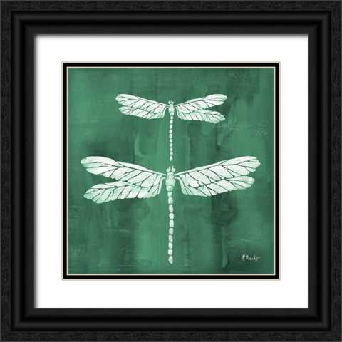 Garden Flight II - Emerald Black Ornate Wood Framed Art Print with Double Matting by Brent, Paul