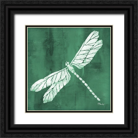Garden Flight IV - Emerald Black Ornate Wood Framed Art Print with Double Matting by Brent, Paul