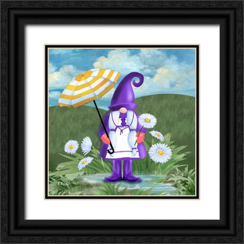 Field Gnome I Black Ornate Wood Framed Art Print with Double Matting by Brent, Paul