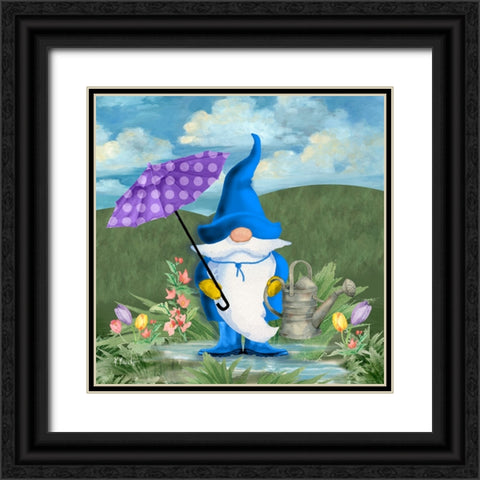 Field Gnome III Black Ornate Wood Framed Art Print with Double Matting by Brent, Paul