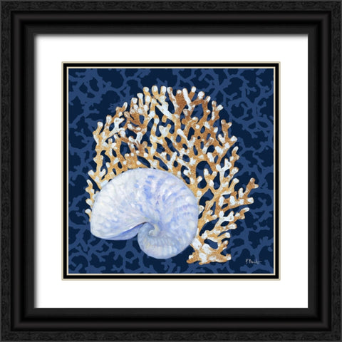 Jetty Shells II Black Ornate Wood Framed Art Print with Double Matting by Brent, Paul