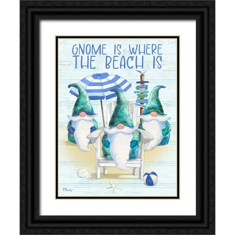 Coastal Gnome Vertical Black Ornate Wood Framed Art Print with Double Matting by Brent, Paul