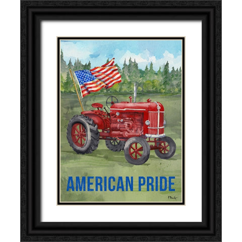 Freedom Farm Vertical I Black Ornate Wood Framed Art Print with Double Matting by Brent, Paul
