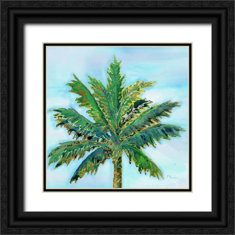 Hana Palm I - Blue Black Ornate Wood Framed Art Print with Double Matting by Brent, Paul