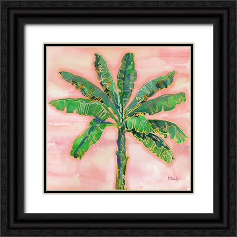 Hana Palm III Black Ornate Wood Framed Art Print with Double Matting by Brent, Paul