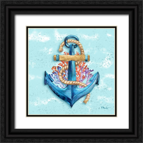 Submerged Anchor I Black Ornate Wood Framed Art Print with Double Matting by Brent, Paul