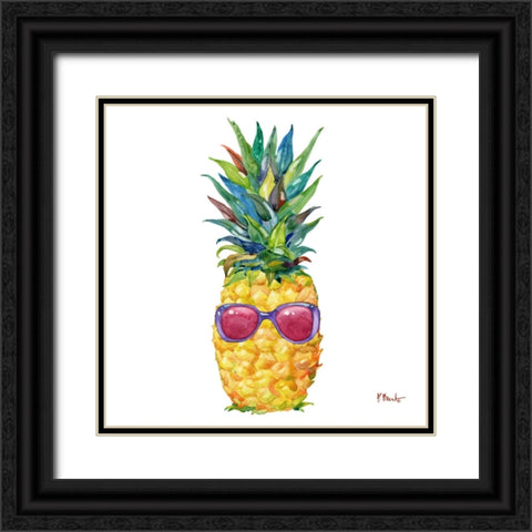Cool Kona Pineapple IV Black Ornate Wood Framed Art Print with Double Matting by Brent, Paul