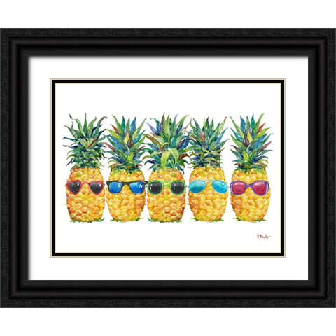 Cool Kona Pineapple Horizontal Black Ornate Wood Framed Art Print with Double Matting by Brent, Paul
