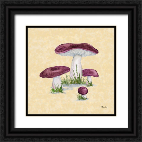 Mushroom Patch IV - Parchment Black Ornate Wood Framed Art Print with Double Matting by Brent, Paul