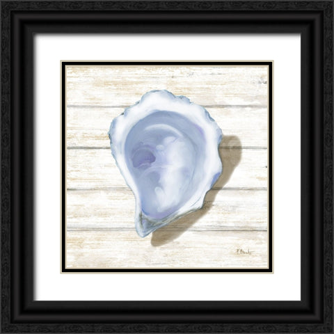 Oyster Woodgrain IV Black Ornate Wood Framed Art Print with Double Matting by Brent, Paul