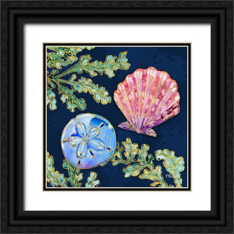 Spectrum Shells II Black Ornate Wood Framed Art Print with Double Matting by Brent, Paul