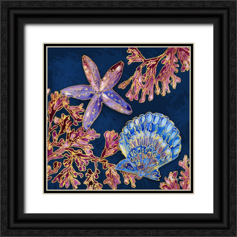 Spectrum Shells III Black Ornate Wood Framed Art Print with Double Matting by Brent, Paul