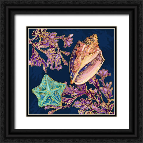 Spectrum Shells IV Black Ornate Wood Framed Art Print with Double Matting by Brent, Paul
