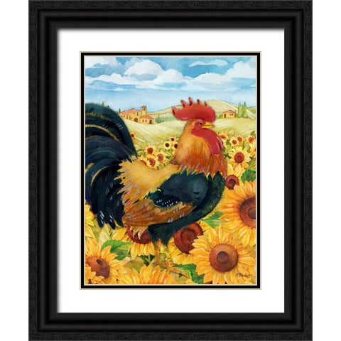 Sunflower Roost Vertical Black Ornate Wood Framed Art Print with Double Matting by Brent, Paul