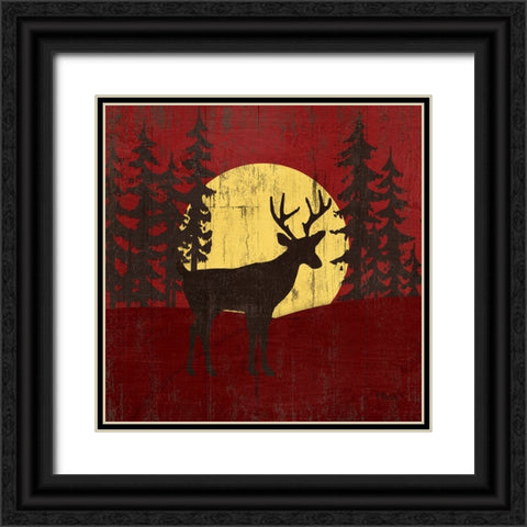 Moonlight Lodge IV Black Ornate Wood Framed Art Print with Double Matting by Brent, Paul