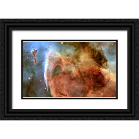 Abstract 14 Black Ornate Wood Framed Art Print with Double Matting by Lee, Rachel